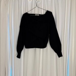 Zeagoo Off-the-Shoulder Black Sweater